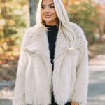 These Three Boutique Faux Fur Jacket Large Photo 1