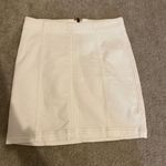 Free People White Zip Skirt Photo 0