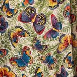Cotton Club Retro Fun Multicolor Butterfly and Fern Short Sleeve Medical Scrubs Size M Photo 3