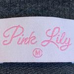 Pink Lily Casual Saturday t-shirt thong bodysuit charcoal gray M Photo 2