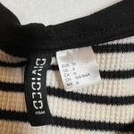 Divided H&M  Fit and Flare Stripe Collar Mini Dress Size 6 Waffle Knit Stretch Photo 3
