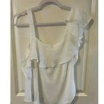 Krisa NWT  REVOLVE Off One Shoulder Sexy Flowy White Tank Top Blouse Size Small Photo 1