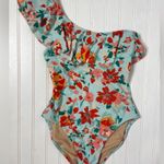 J.Crew Printed ruffle one-shoulder one-piece swimsuit 192 Photo 1