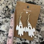 NWT boutique handmade ghost earrings with silver hardware White Photo 1