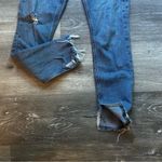 AGOLDE Nico Women's Light Blue Distressed Raw Slit Hem Jeans Size 24 Photo 3