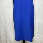 Armani Collezioni  Blue Sleeveless Black Accent Back-Zip Shift Dress Size 4 Photo 3