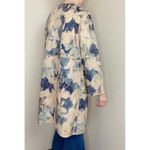 Solitaire Anthropologie Tan Floral Vegan Suede Open Light Jacket Photo 4