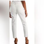 Tinseltown Hi Rise Mom Jean Asymmetrical Waist Raw Hem White Sz Jr 15/32 NWT Photo 1