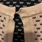 Lands' End  beige and blue cardigan size medium Photo 2