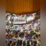 Vermont Country Store Purple Flower and Iris Nightgown with Lace Trim, Size 3X Photo 3