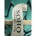 Soho Black Teal Chevron Maxi Dress 2000's Style Preppy Vacation Resort Beach Size L Photo 4