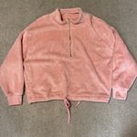 Old Navy Pink Super Soft Fuzzy Half Zip Pullover Sweatshirt Size M Photo 0