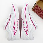 Vans  Old Skool Bolt Pop Pink Glow Lace Up Sneakers Skate Shoes White Pink Photo 8
