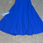 Dress the Population Catalina Fit Flare V-Neck Crepe Dress Electric Blue XS Photo 10