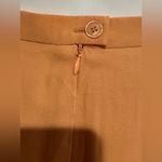 Jones New York Cream Orange Midi 100% Silk Skirt Zipper & Button In Back SZ 16P Photo 3