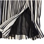 Akris $3990  48 US 16 Silk Striped Pleated Dress Black White Sheer Sleeveless Photo 6