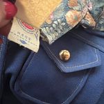 VTG 1970’s Denim Look Button Dress With floral overlay on collar and cuffs. Blue Size undefined Photo 5