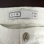 AYR The Chiller Jeans White Skinny Stretch High Rise Women’s Size 34x30 W34 L30 Photo 8