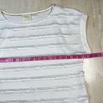 Maeve Anthropologie White Fringe Textured Short Sleeve Top Size 6 Photo 7