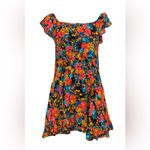 Lovers + Friends Dark Bouquet Floral Printed Ruffle Mini Dress XS Photo 1