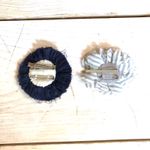 Anthropologie  Set of 2 EUC Women's Boho Hair Clip/Broach/Pin Navy and Gray Photo 1