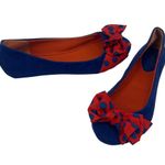 Bamboo  Fabric Ballet Flats Sz 7 UF Gators Polka Dot Bow Pinup Bold Tailgate Photo 11