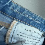 American Eagle  Hi-rise Jegging Crop Heavy Distressed Jeans Denim 4 Photo 4