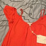 Joie Soft  red orange cotton dress nwt dirt on hem washable large Photo 5
