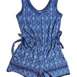 Max Studio Women's Max‎ Studio Blue Printed Sleeveless Romper Size S Photo 0