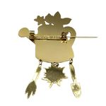 I Love to Garden Enamel Brooch Pin | Colorful Watering Can Flower Charm Pin Blue Photo 3