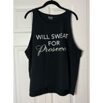 Workout Black “Will Sweat For Prosecco” Graphic Tank Top Women’s Size XL 14 Photo 6