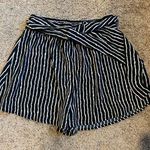 Silence + Noise Black & White Striped Shorts Photo 0
