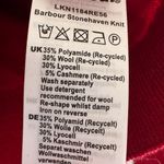 Barbour Heritage Sweater Wool Cashmere Red Knit Gold Buttons Preppy Women’s Sz 6 Photo 7