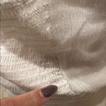 Illa Illa Cream Crochet Lace-Up Blouse Photo 4