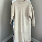 H&M Cream Long Sleeve Sweater Dress Photo 1