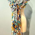 D&Y NEW  Pastel Pink & Blue Leopard & Floral Print Scarf Shawl Photo 0