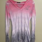 Seven7 Pink and Grey Sweatshirt Photo 2