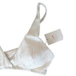 ANDIE NWT  The Belmar Eyelet Bikini Top Bohemian Removable Cups M Coconut White Photo 2