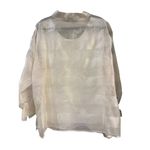 Bob Mackie Studio Womens 2-Piece Set 28W Ivory Silk Embroidered Shirt Jacket Photo 2