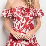 My Kim Collection Red Floral Dress Photo 0