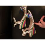 Betsey Johnson  Koko wedge sandal in white multi with polka dots 10 Photo 4