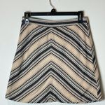 Hollister  Blue And Tan Chevron Striped A Line‎ Mini Skirt Size 5 Photo 5