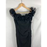 XScape NWT  Scuba Crepe Ruffled Off the Shoulder Fit flare Gown Size 4 Photo 2