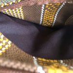 Guatemalan brown and yellow woven messenger crossbody tote satchel bag with two zippered pockets Photo 3