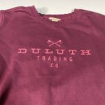 Duluth Trading Co Womens Plum Sweatshirt 1X Cotton Blend Long Sleeves Casual Log Red Photo 1