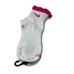 Nike  Dri-FIT Women Ankle Socks 2 Pair Pink White Athletic Comfort Photo 3