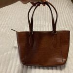 Nine West  Tan Croc-Embossed Tote Photo 2