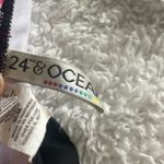 24h & Ocean swimwear y2k Pink black white geometric halter bikini top medium Photo 4