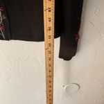 Emma James Sweater Vintage Small Black Embroidered Floral Cardigan Top Beaded Photo 10