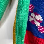 Vintage Lumy Handknit Peruvian Christmas Candy Sweets Cotton Sweater womens M Multiple Size M Photo 3
